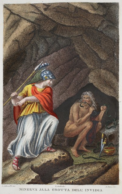 Minerva besucht den Neid oder Minerva alla Grotta dell